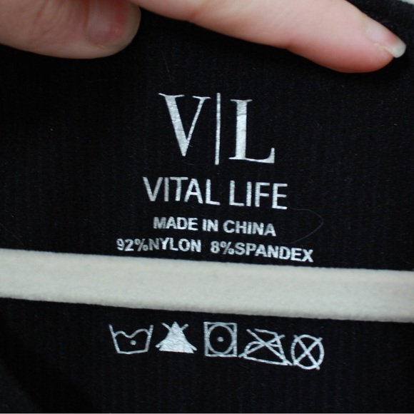 Black Top, Size Small, Vital life brand, Rhinestone And Tassel Detailing - Picture 3 of 3